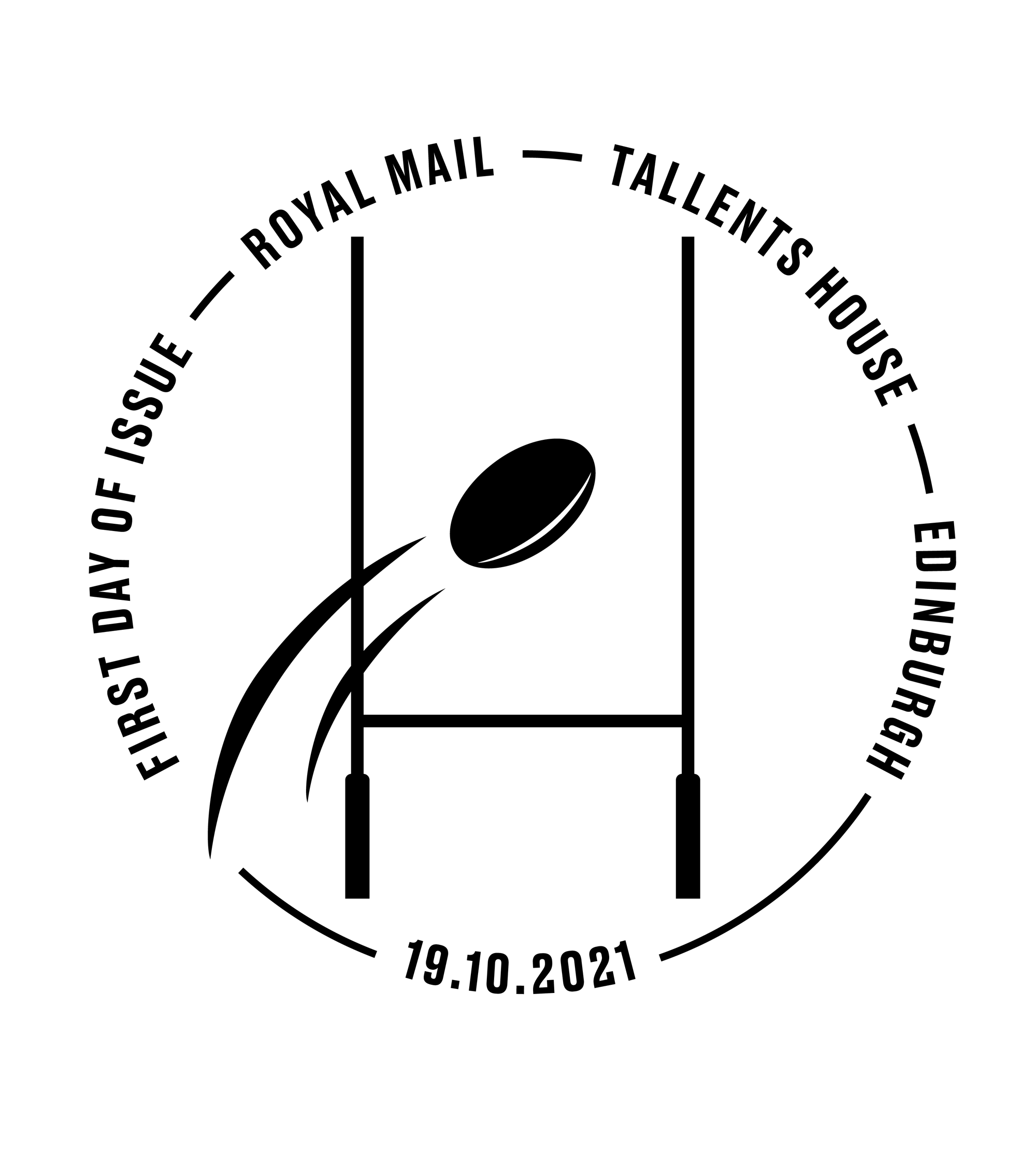 Royal Mail Rugby Union hand stamps